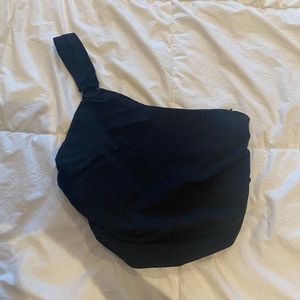 Black one shoulder top